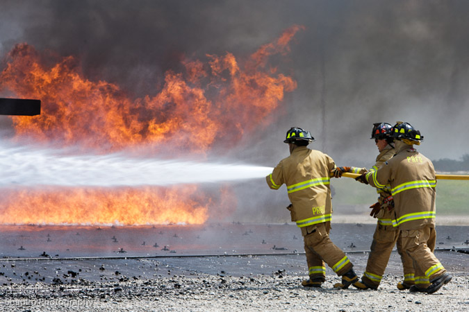 Prospect Heights Wheeling FIre Department airport firefighting training